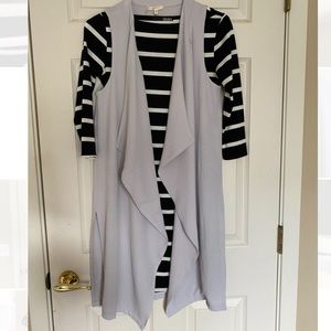 Gray Waterfall duster vest S